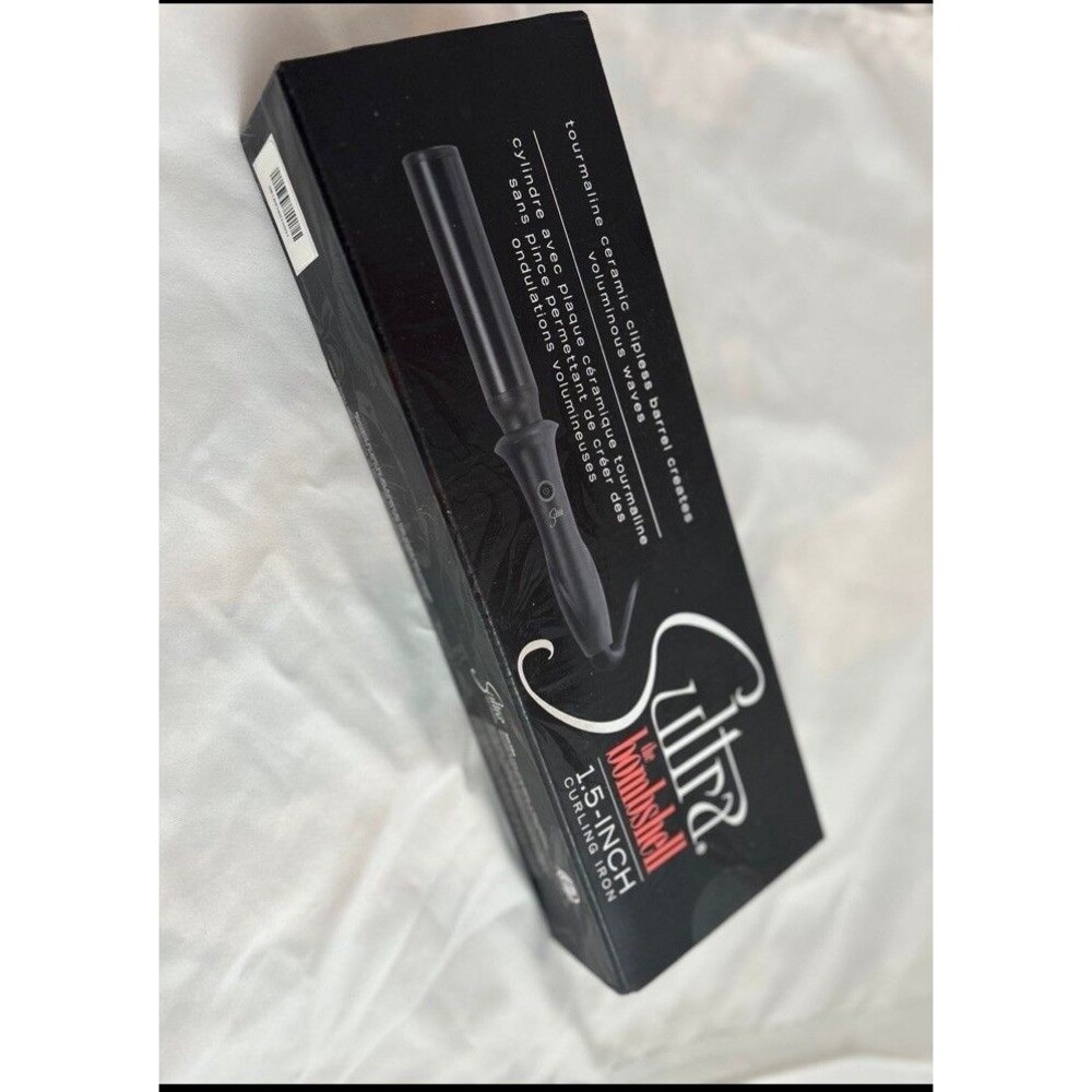 Sultra The Bombshell 1.5 Inch Curling Iron, Ceramic & Tourmaline, Black